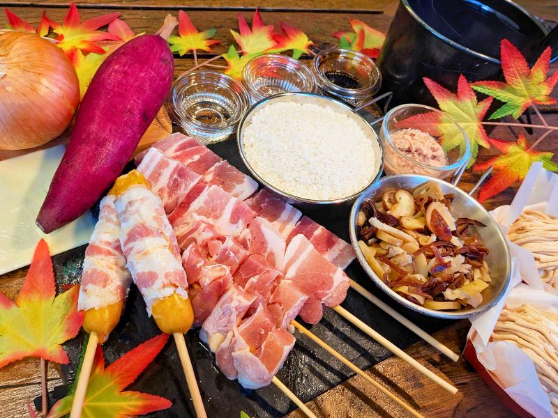 PICAさがみ湖｜食の秋！ほくほくBBQ宿泊プラン｜夕食食材