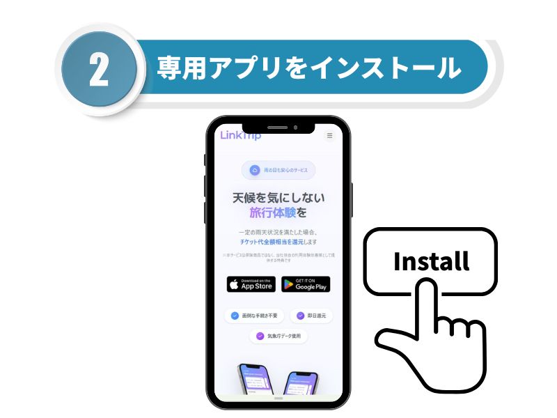 PICA山中湖｜PICA 雨ふりHAPPY保証　手順
